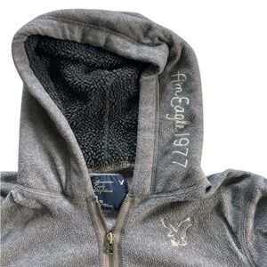 American Eagle 00s 09 Woman’s Size XL Sherpa Fleece long sleeve hooded Jacket